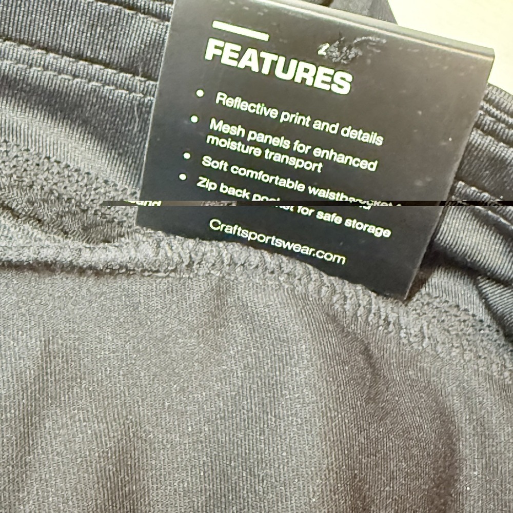 Spartan By Craft Essential Black Capri Leggings Reflective NWT Women's Sz XL - Picture 5 of 7